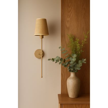 Vägglampa MADELA 1xE14/40W/230V jute/beige