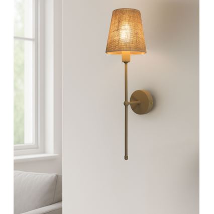 Vägglampa MADELA 1xE14/40W/230V jute/beige