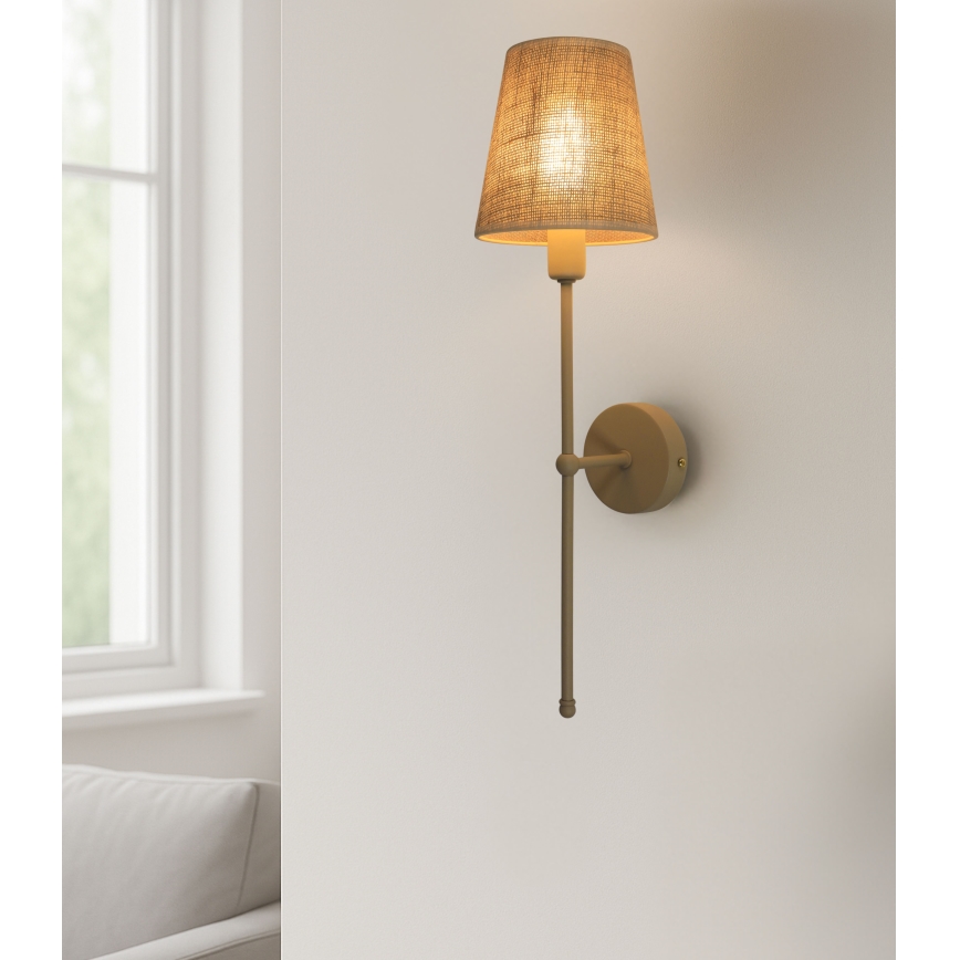 Vägglampa MADELA 1xE14/40W/230V jute/beige