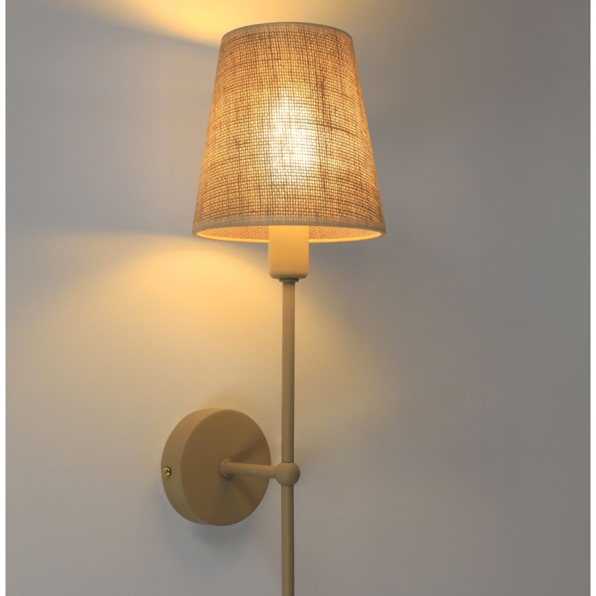 Vägglampa MADELA 1xE14/40W/230V jute/beige