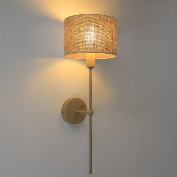 Vägglampa MADELA 1xE14/40W/230V jute/beige
