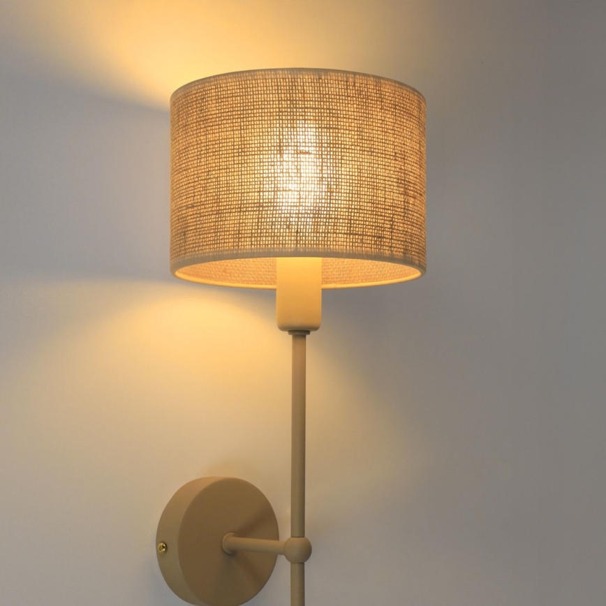 Vägglampa MADELA 1xE14/40W/230V jute/beige