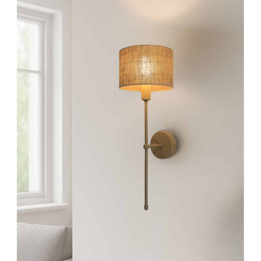 Vägglampa MADELA 1xE14/40W/230V jute/beige