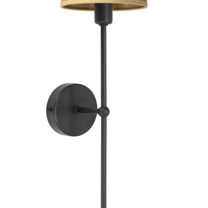 Vägglampa MADELA 1xE14/40W/230V jute/svart