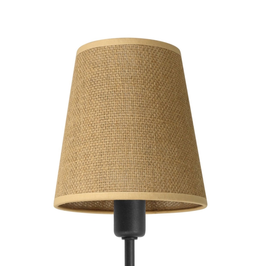 Vägglampa MADELA 1xE14/40W/230V jute/svart