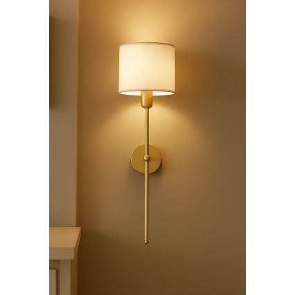 Vägglampa MADELA 1xE14/40W/230V vit/beige