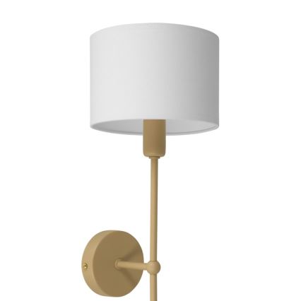 Vägglampa MADELA 1xE14/40W/230V vit/beige