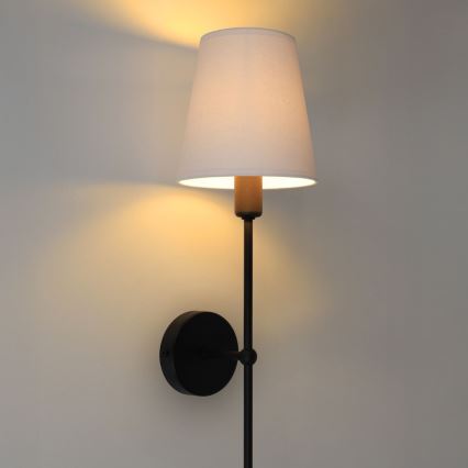 Vägglampa MADELA 1xE14/40W/230V vit/svart