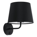 Vägglampa  MAJA 1xE27/15W/230V grå