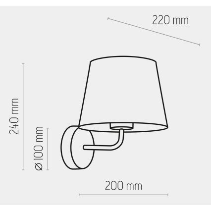 Vägglampa  MAJA 1xE27/15W/230V vit 