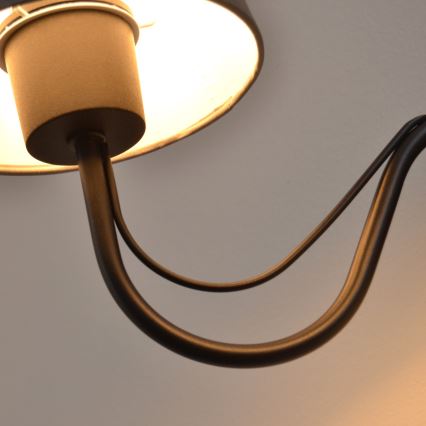 Vägglampa MALBO 1xE27/15W/230V grå/svart