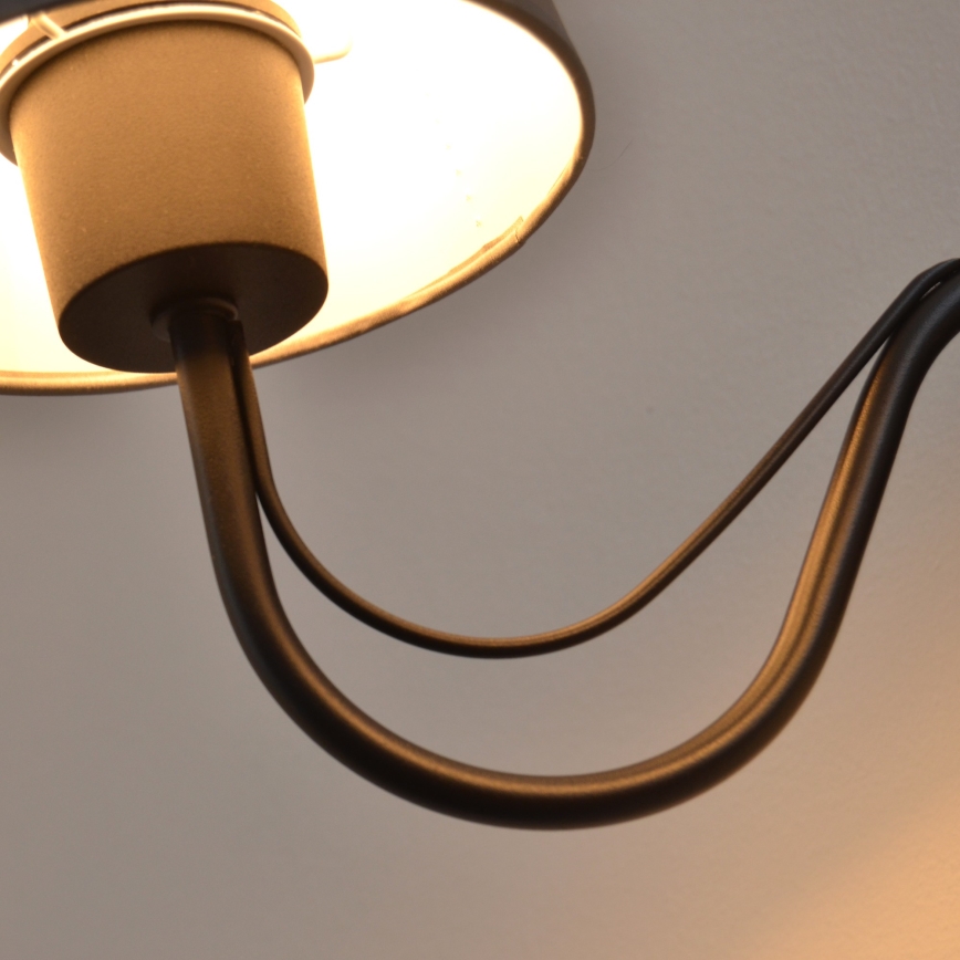 Vägglampa MALBO 1xE27/15W/230V grå/svart