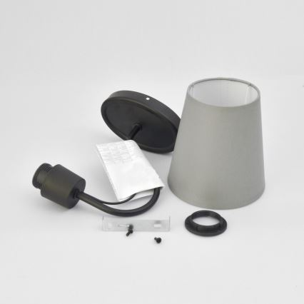 Vägglampa MALBO 1xE27/15W/230V grå/svart