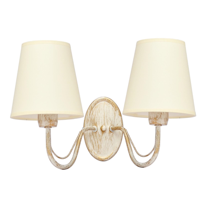 Vägglampa MALBO 2xE27/15W/230V beige