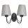 Vägglampa MALBO 2xE27/15W/230V grå/svart