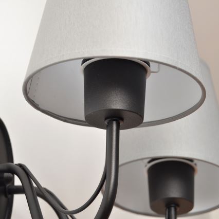 Vägglampa MALBO 2xE27/15W/230V grå/svart