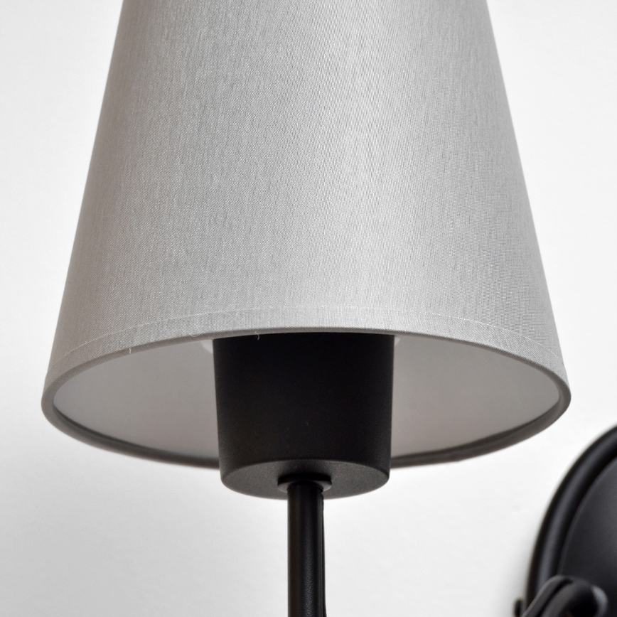 Vägglampa MALBO 2xE27/15W/230V grå/svart