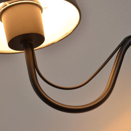 Vägglampa MALBO 2xE27/15W/230V grå/svart
