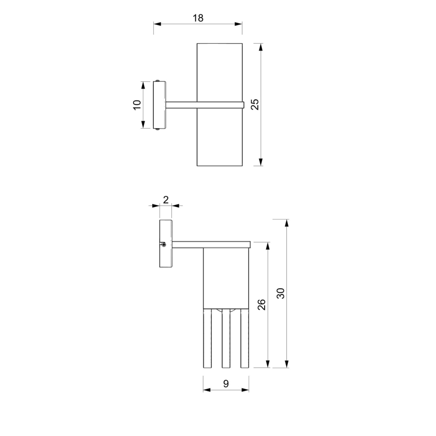 Vägglampa MALM 1xE27/60W/230V