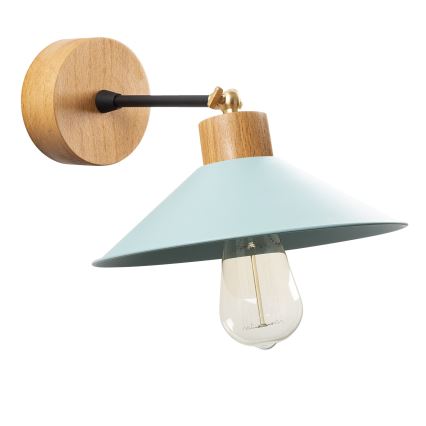 Vägglampa MANAVGAT 1xE27/40W/230V brun/blå