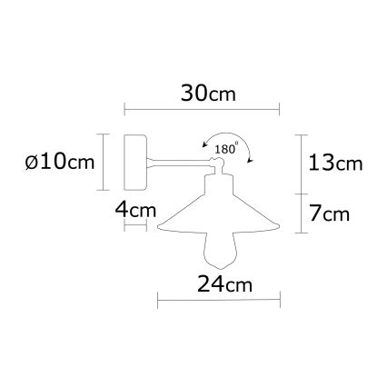 Vägglampa MANAVGAT 1xE27/40W/230V brun/blå