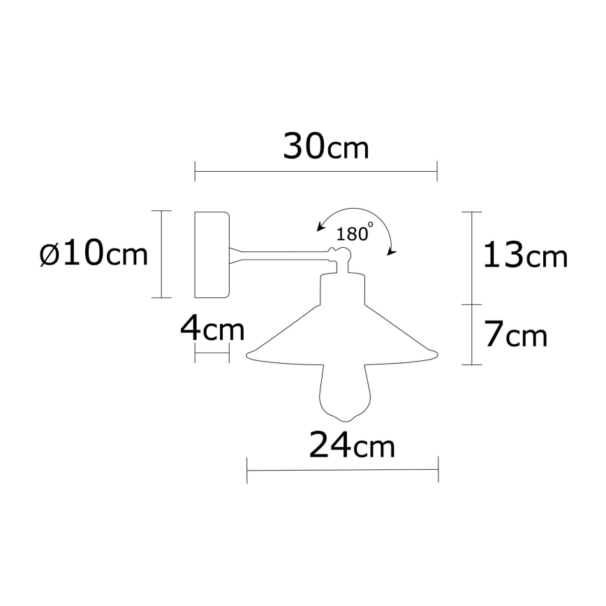Vägglampa MANAVGAT 1xE27/40W/230V brun/blå