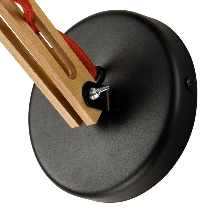 Vägglampa MARCELLO 1xE27/60W/230V bok - FSC certifierade