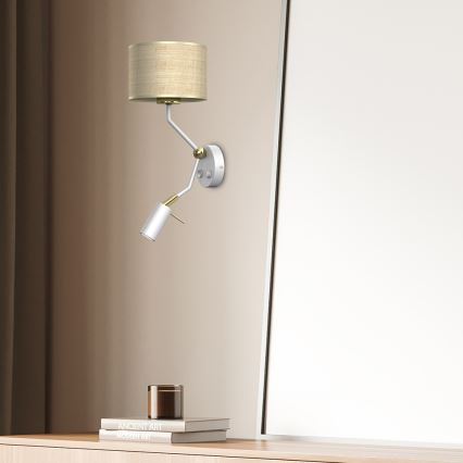 Vägglampa  MARSHALL 1xE27/40W/230V + 1xGU10/MR11/7W