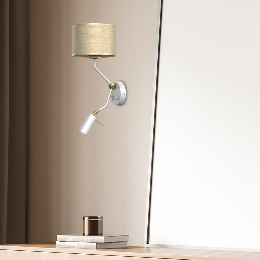 Vägglampa  MARSHALL 1xE27/40W/230V + 1xGU10/MR11/7W