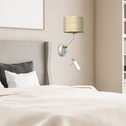 Vägglampa  MARSHALL 1xE27/40W/230V + 1xGU10/MR11/7W
