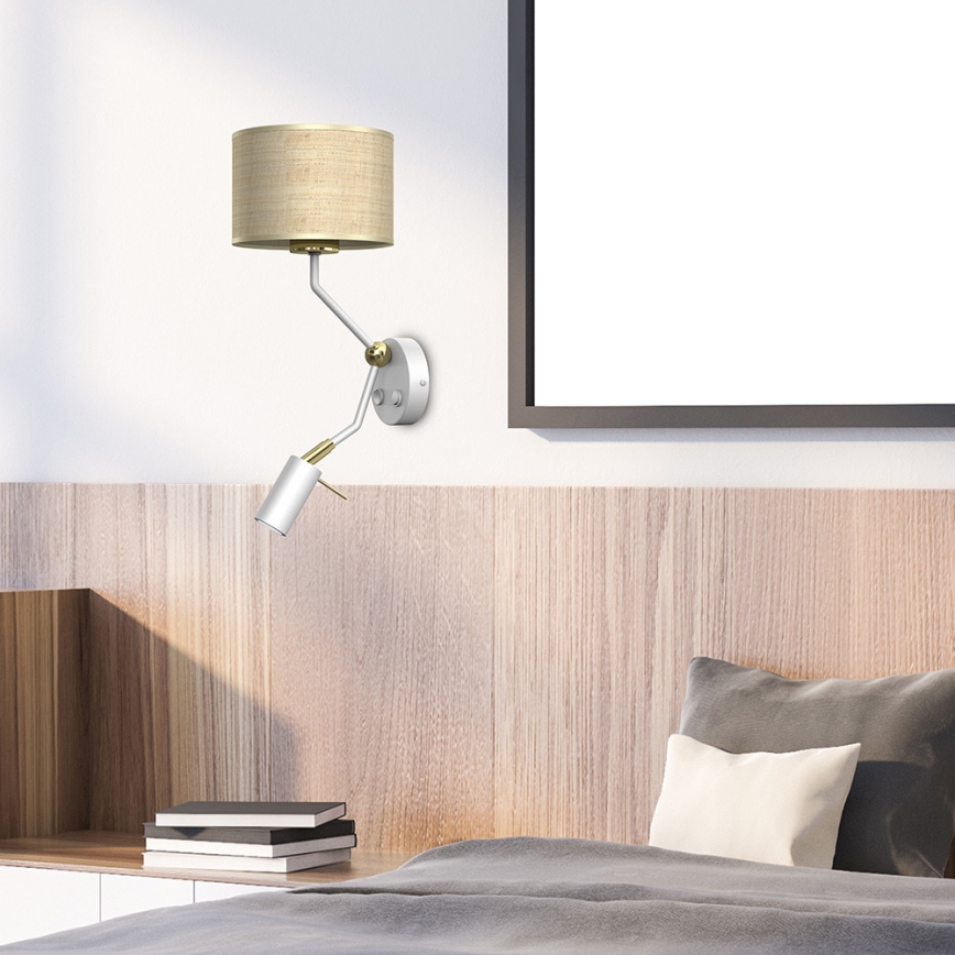 Vägglampa  MARSHALL 1xE27/40W/230V + 1xGU10/MR11/7W