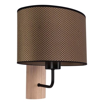 Vägglampa MERCEDES 1xE27/25W/230V brun/ek