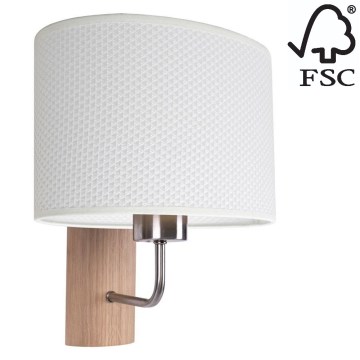 Vägglampa MERCEDES 1xE27/25W/230V vit/ek – FSC certifierade