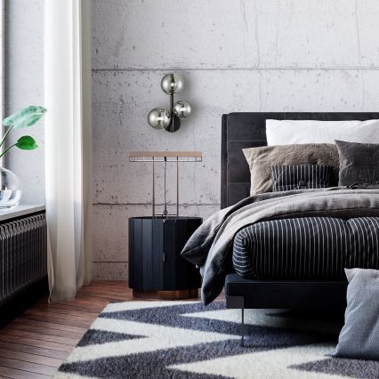 Vägglampa MILA 3xG9/9W/230V svart/grå