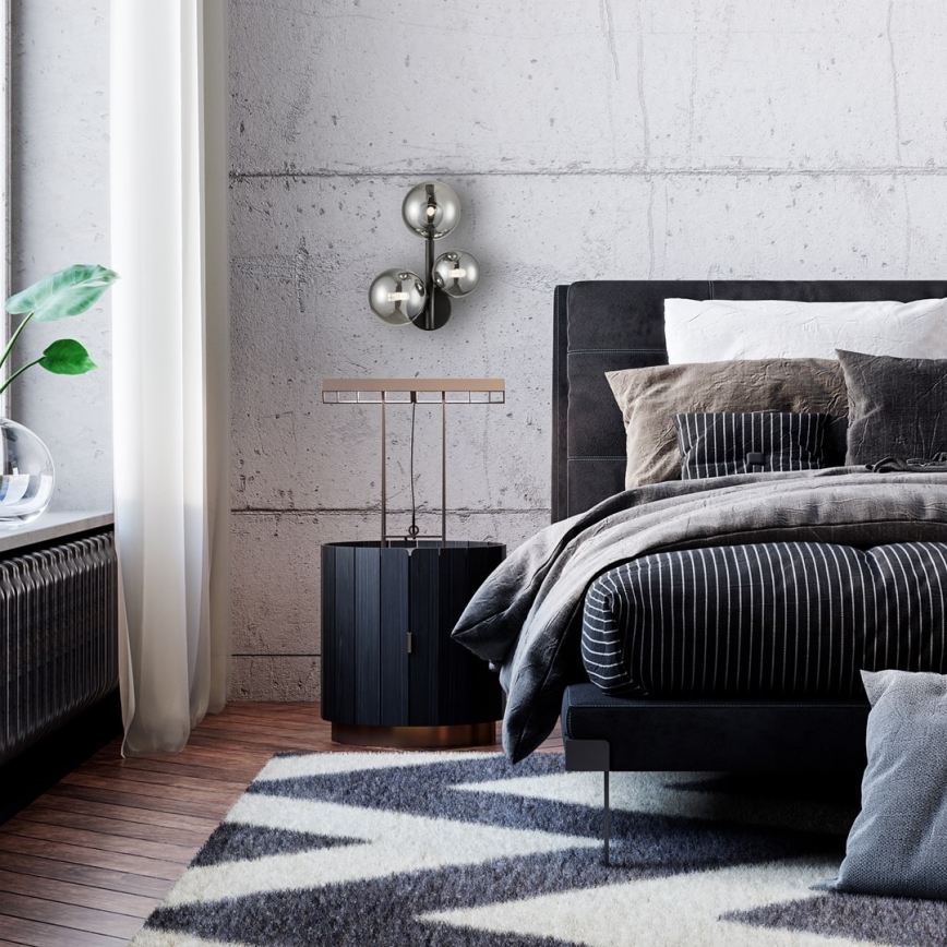 Vägglampa MILA 3xG9/9W/230V svart/grå