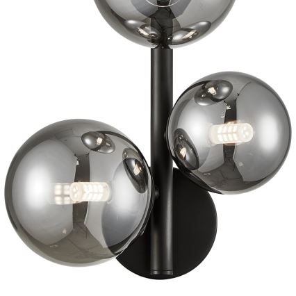Vägglampa MILA 3xG9/9W/230V svart/grå