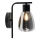 Vägglampa MOLDO 1xE27/40W/230V svart/rökig svart