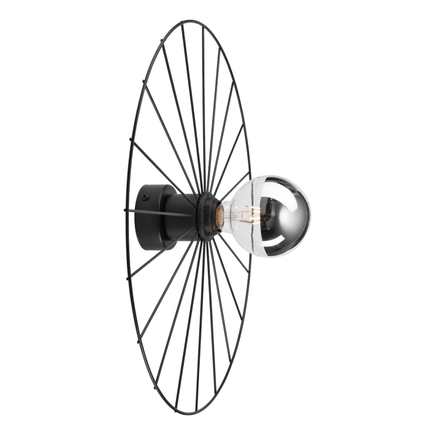 Vägglampa MONTANA 1xE27/15W/230V diameter 45 cm svart