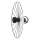 Vägglampa MONTANA 1xE27/15W/230V diameter 45 cm svart