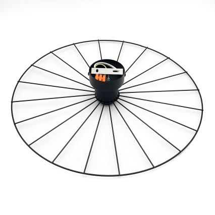 Vägglampa MONTANA 1xE27/15W/230V diameter 45 cm svart