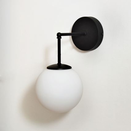 Vägglampa MOON 1xE27/15W/230V svart