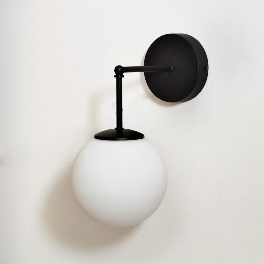 Vägglampa MOON 1xE27/15W/230V svart