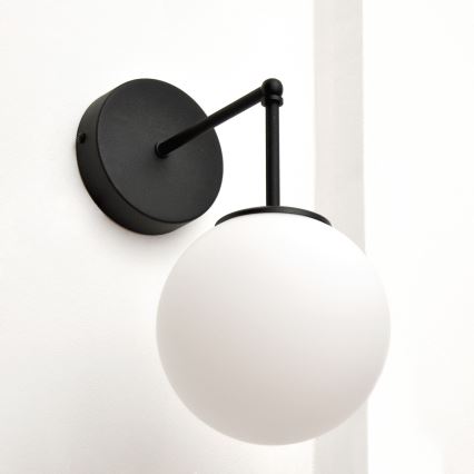 Vägglampa MOON 1xE27/15W/230V svart