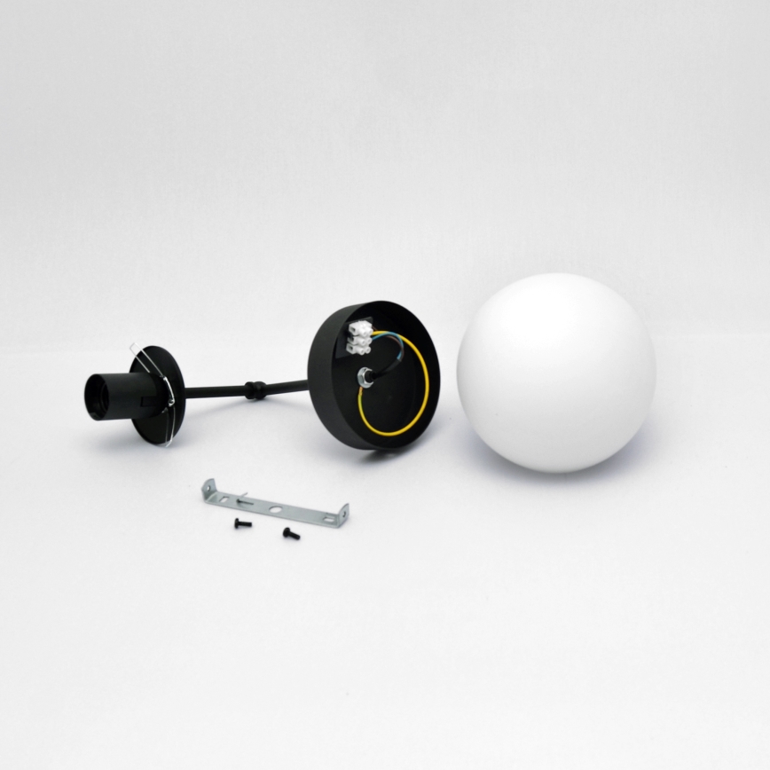 Vägglampa MOON 1xE27/15W/230V svart