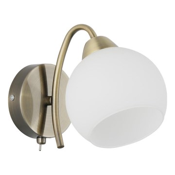 Vägglampa NESTOR 1xE27/40W/230V mässing