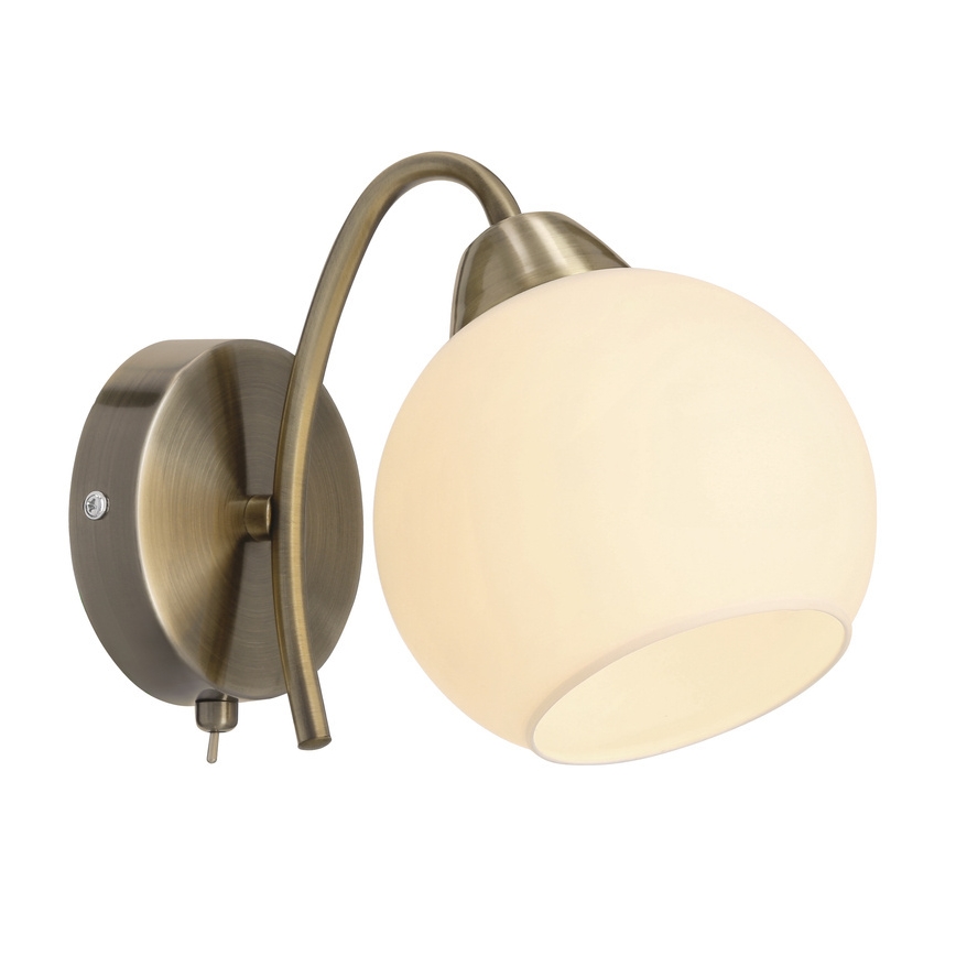 Vägglampa NESTOR 1xE27/40W/230V mässing