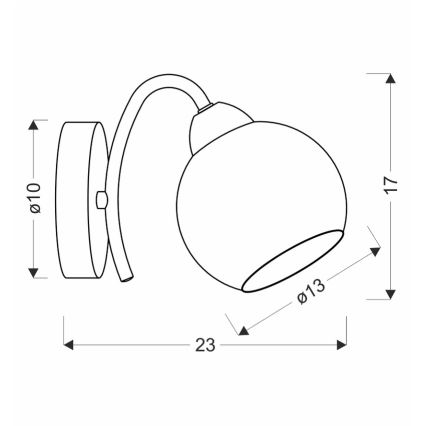 Vägglampa NESTOR 1xE27/40W/230V mässing
