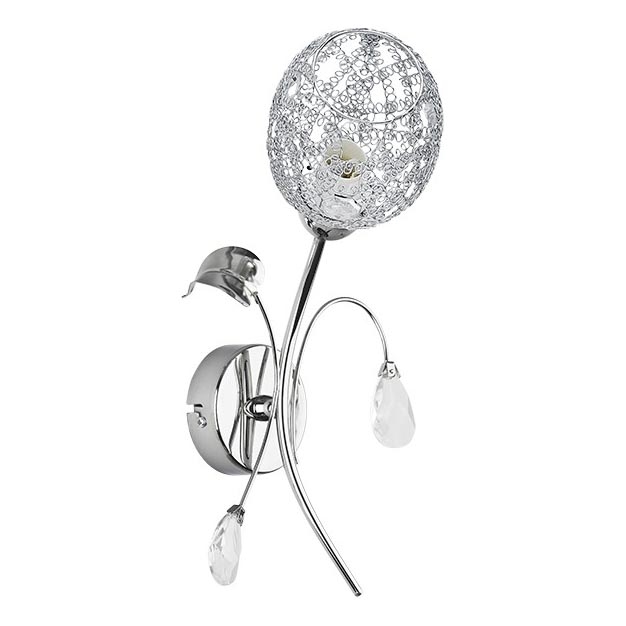 Vägglampa ORLEAN 1xE14/10W/230V skinande krom