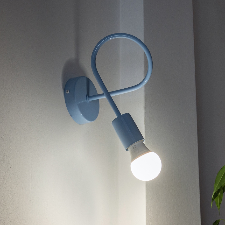 Vägglampa OXFORD 1xE27/15W/230V blå