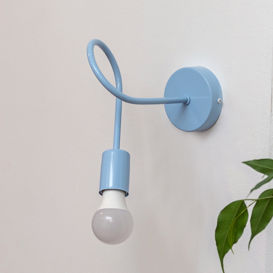 Vägglampa OXFORD 1xE27/15W/230V blå
